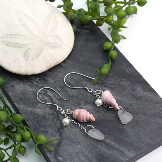 Tide & Treasure Earrings — Blush Shore