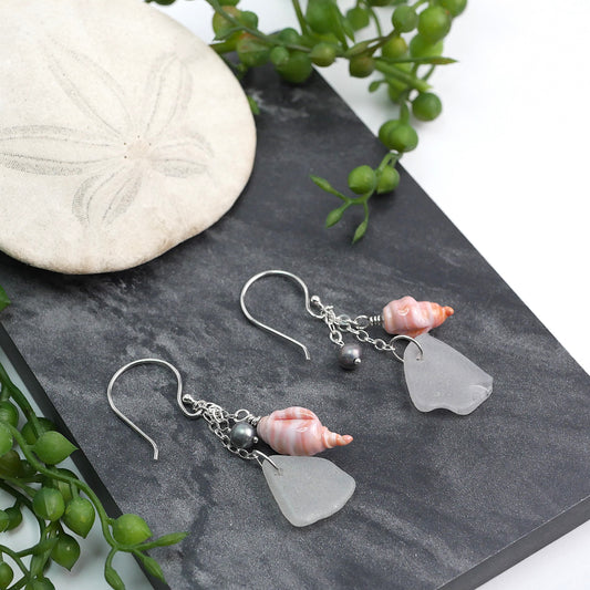 Tide & Treasure Earrings — Coral Drift