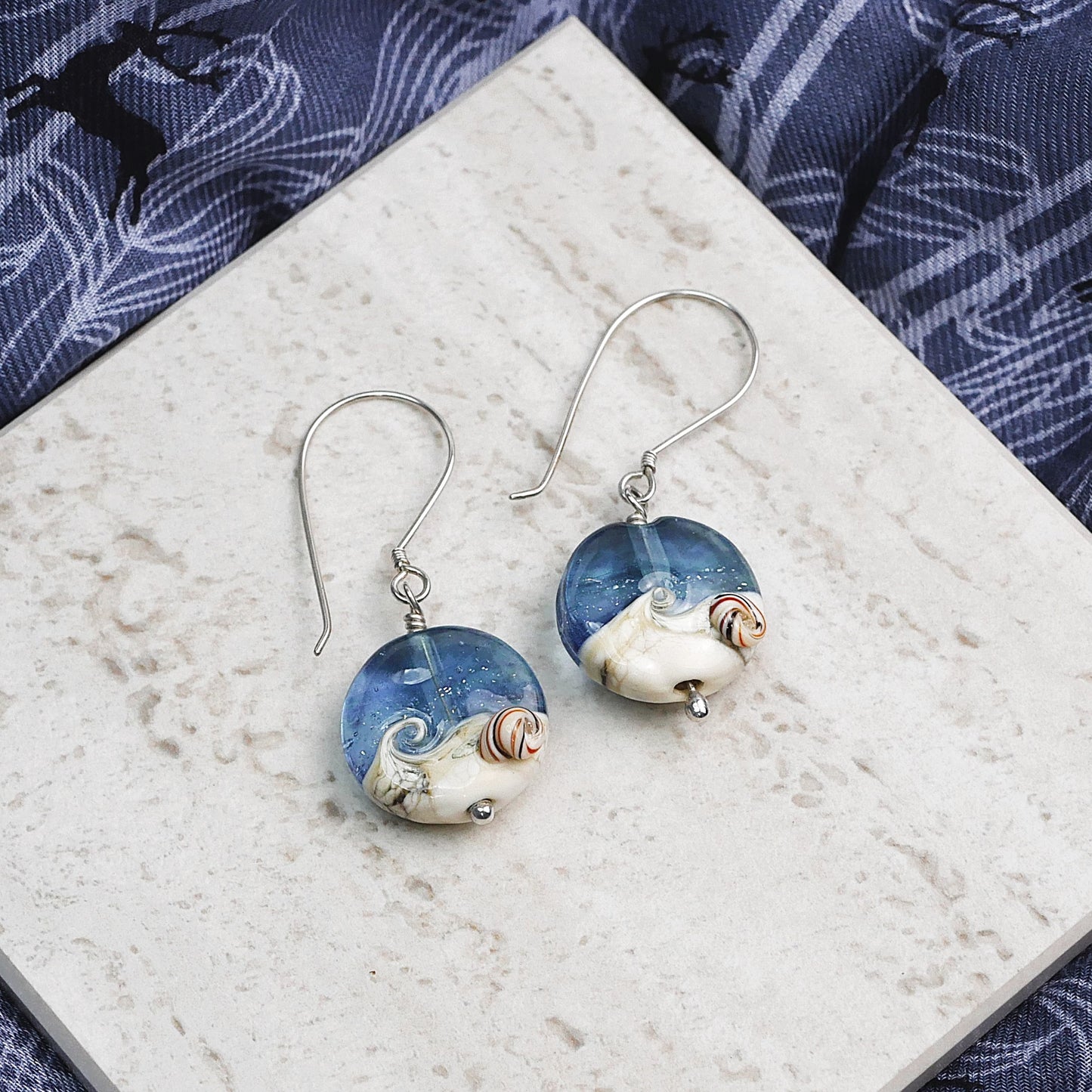 Ocean Waves Shell Earrings