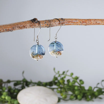 Ocean Waves Shell Earrings