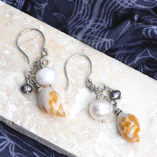 Tide & Treasure Earrings — Sandcastle