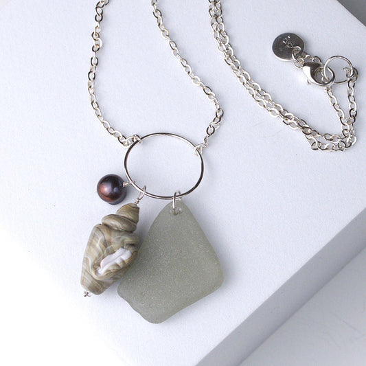 Tide & Treasure Pendant — Slate