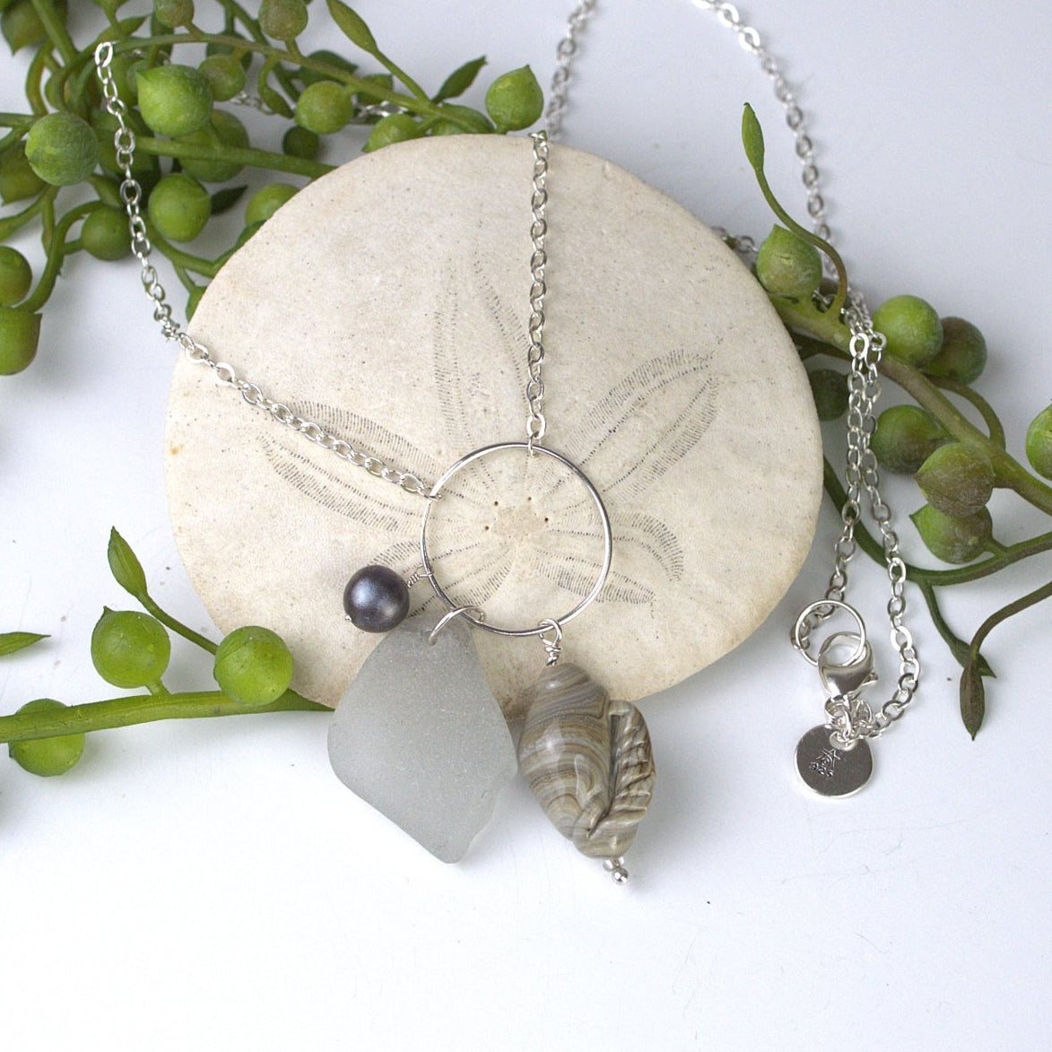 Tide & Treasure Pendant — Fog