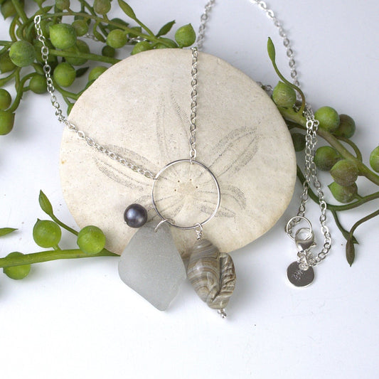 Tide & Treasure Pendant — Fog