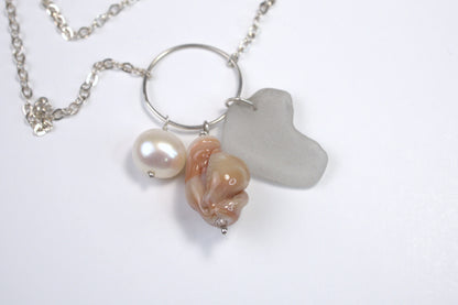 Tide & Treasure Pendant — Blush