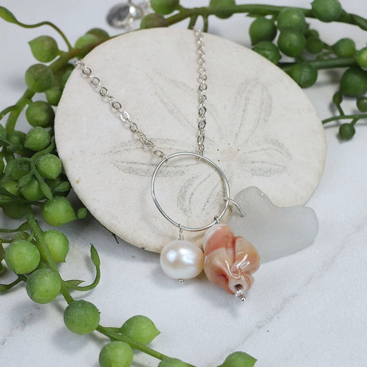Tide & Treasure Pendant — Blush