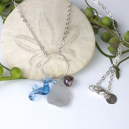 Tide & Treasure Pendant — Seahorse