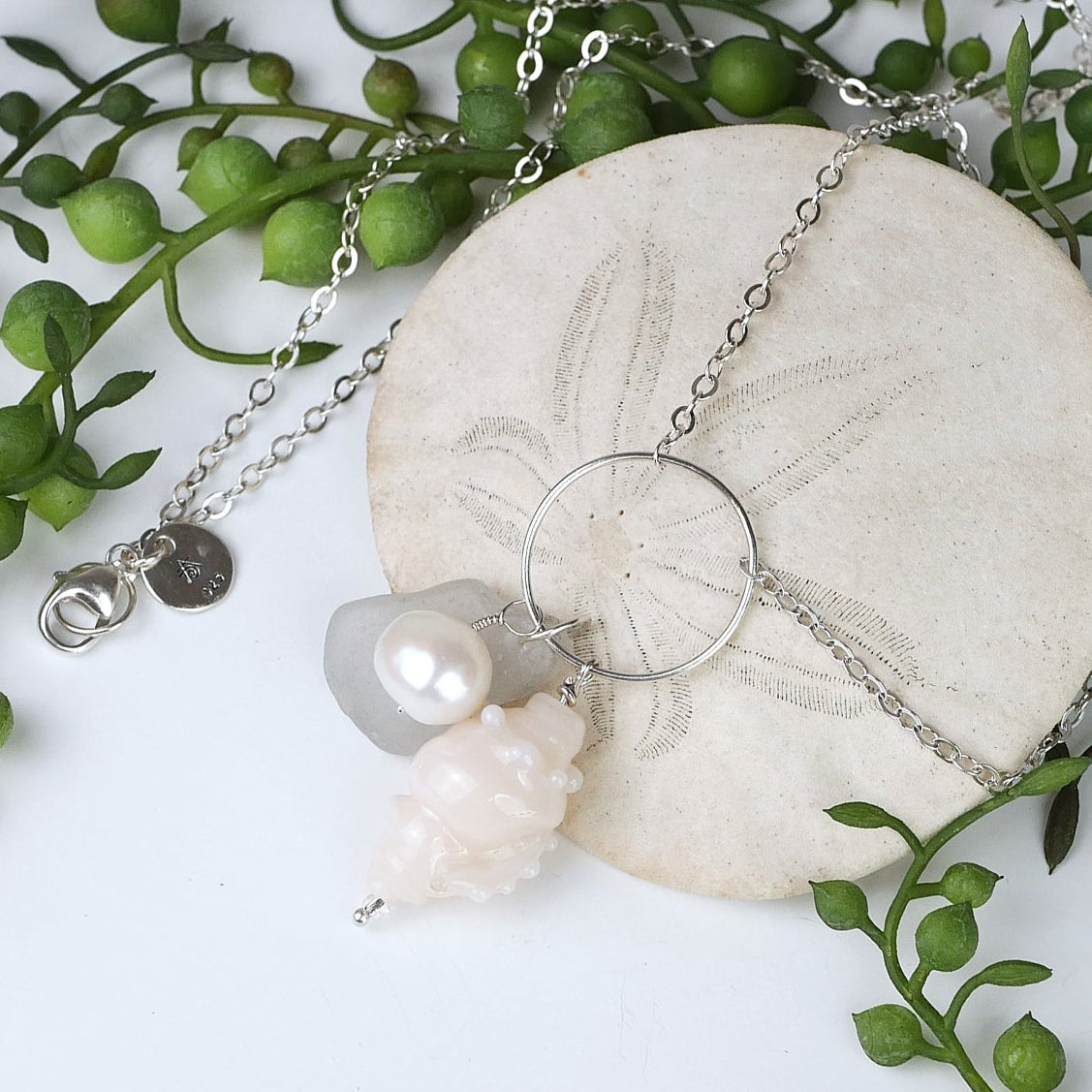Tide & Treasure Pendant — Sea Foam
