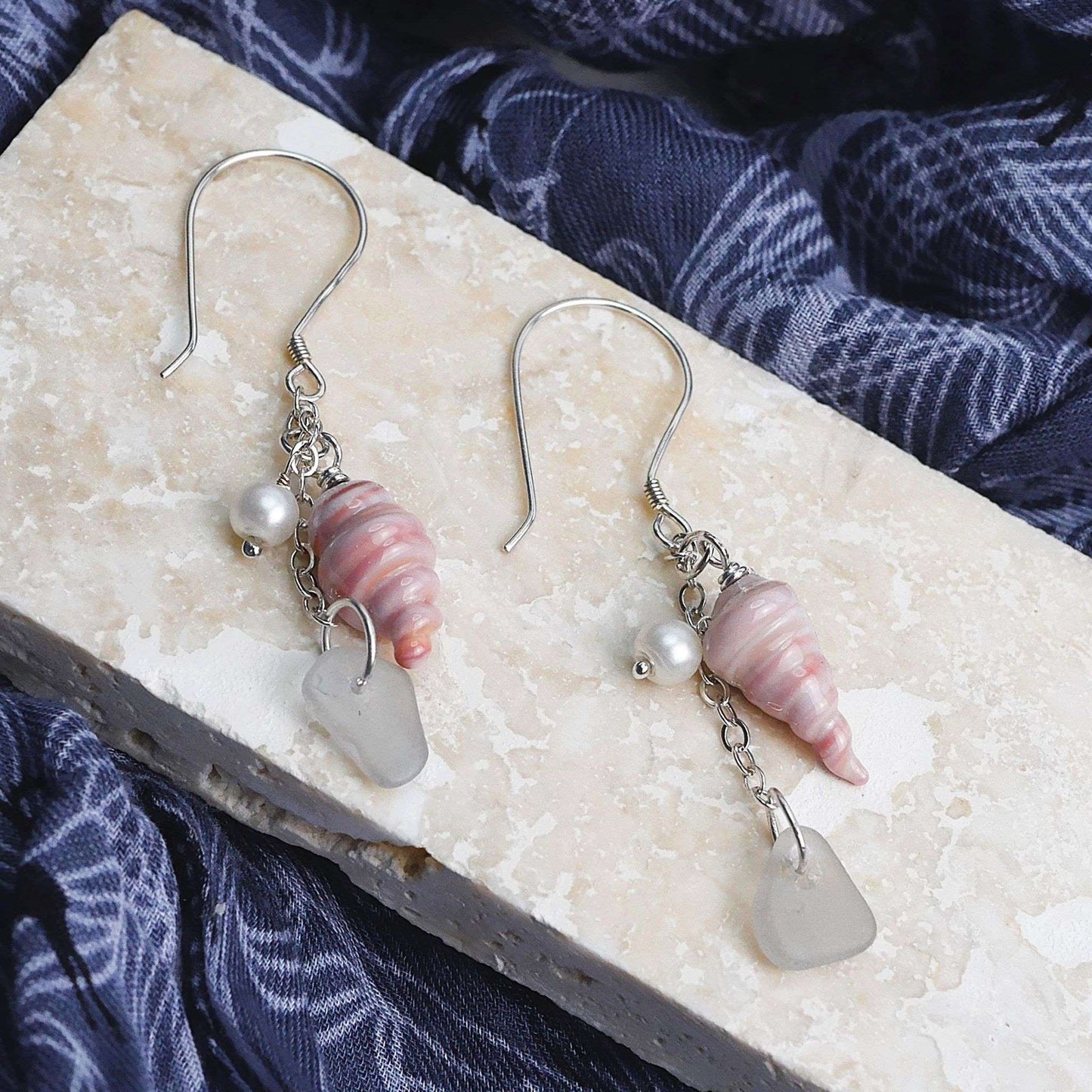 Tide & Treasure Earrings — Blush Shore