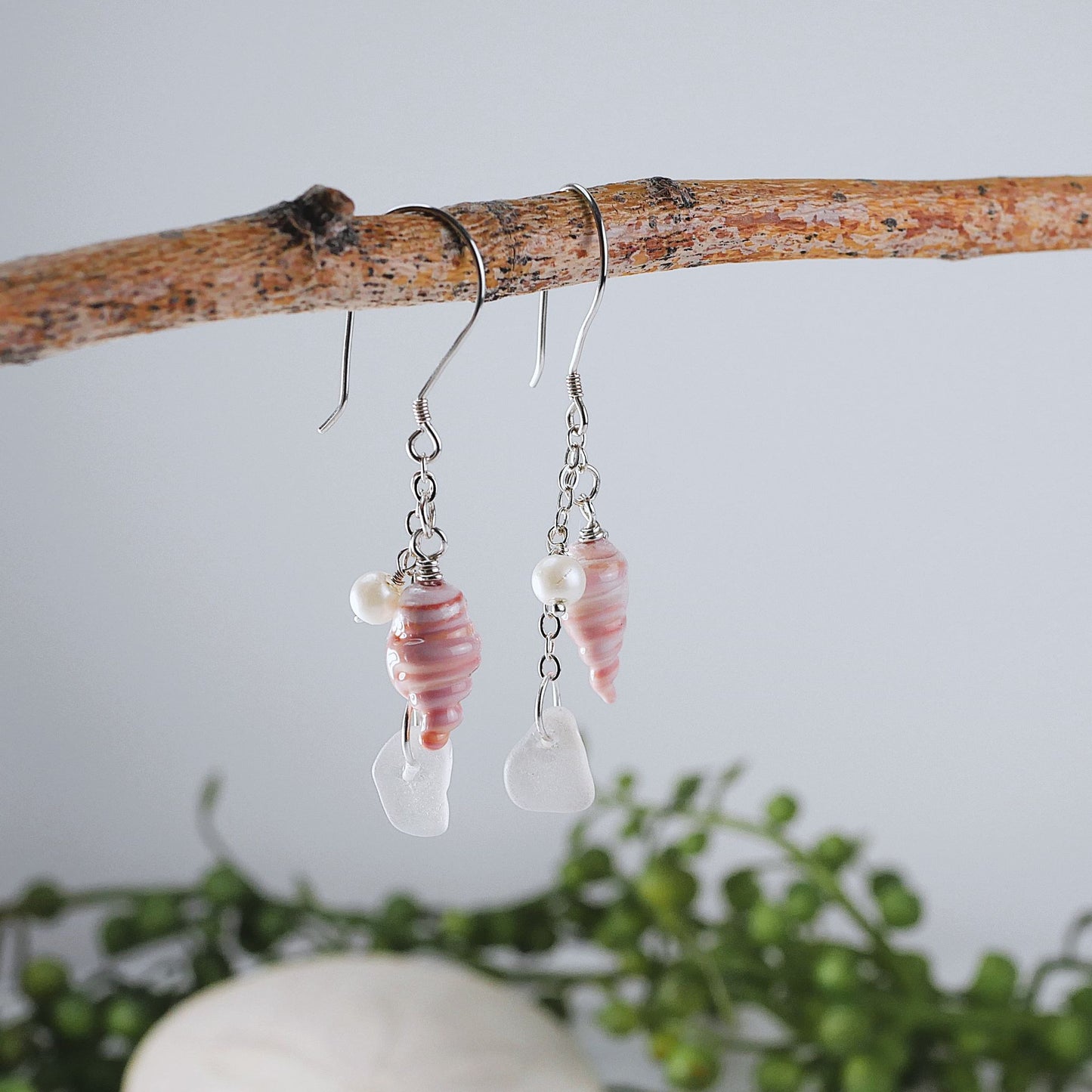 Tide & Treasure Earrings — Blush Shore