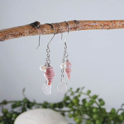 Tide & Treasure Earrings — Blush Shore