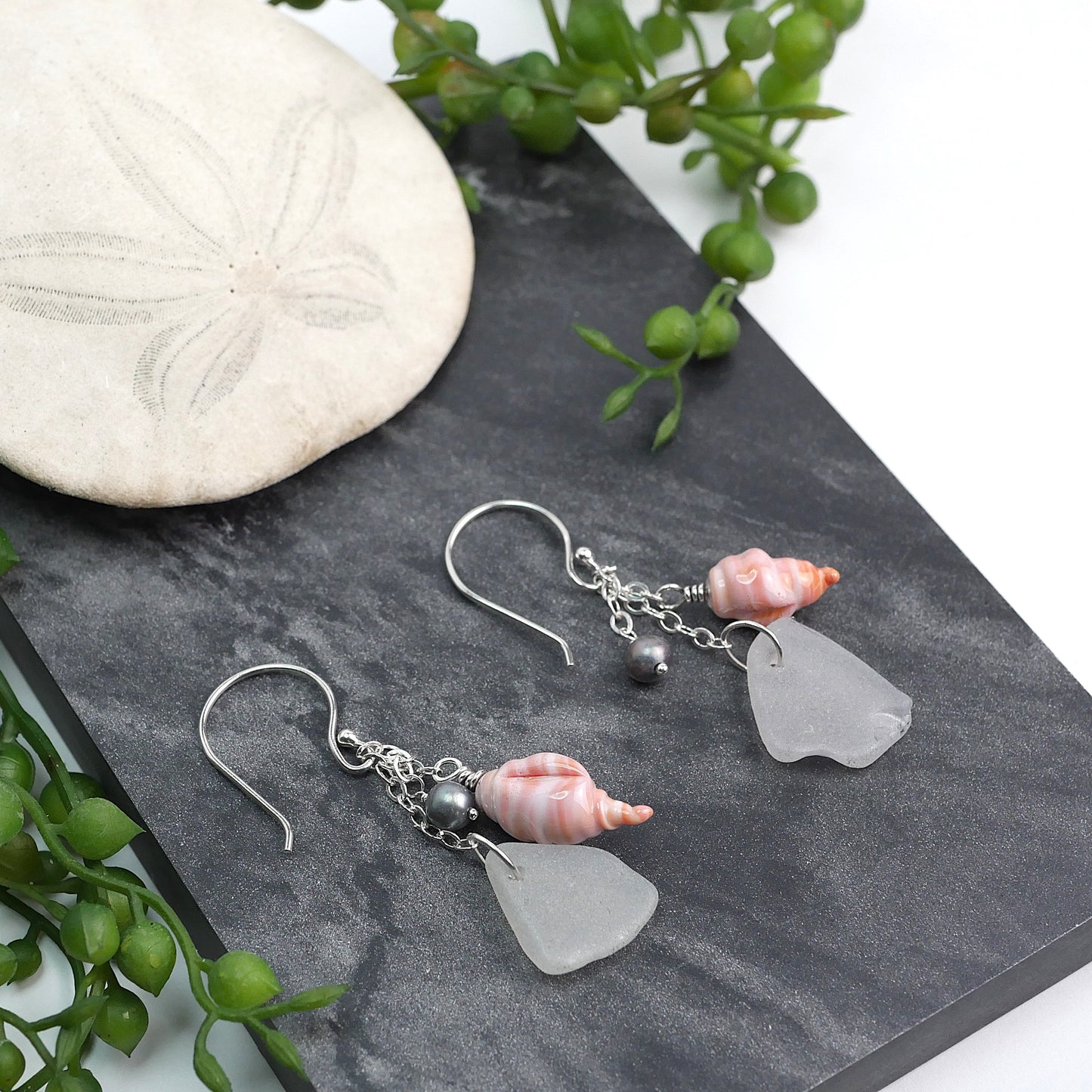 Tide & Treasure Earrings — Coral Drift