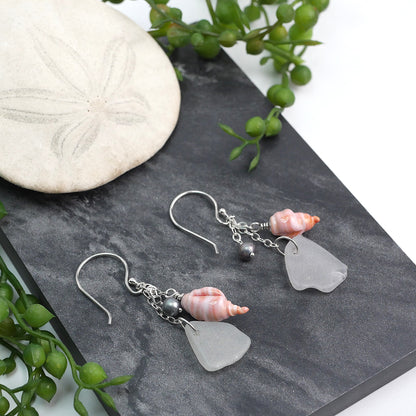 Tide & Treasure Earrings — Coral Drift