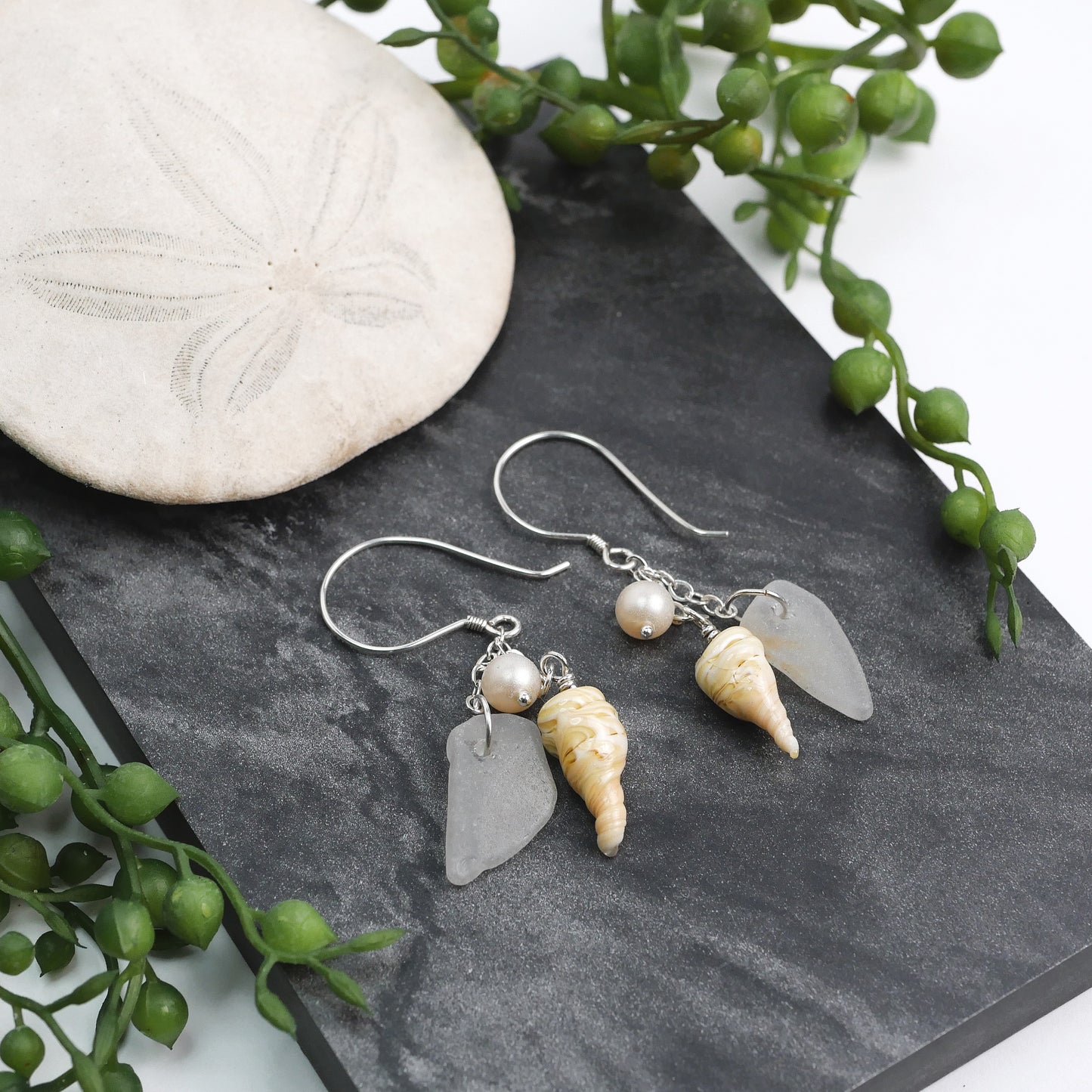Tide & Treasure Earrings — Sea Foam
