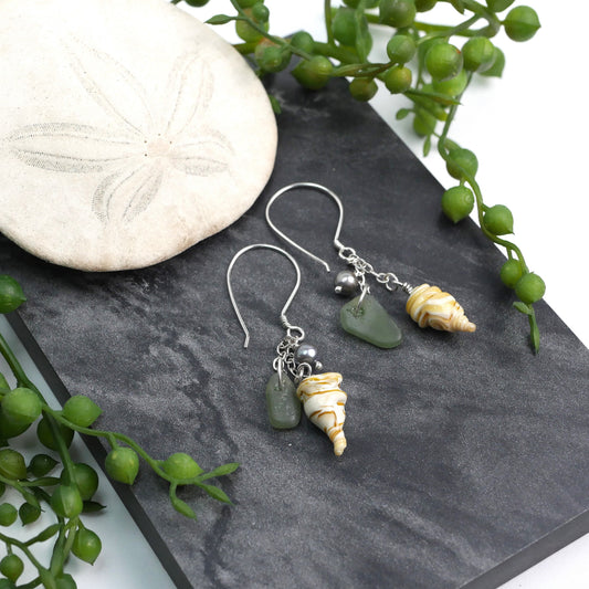 Tide & Treasure Earrings — Seagrass